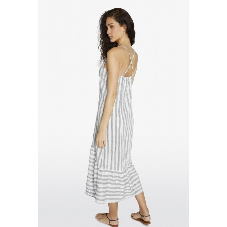 vestido midi tirantes rayas, ysabel mora. 2
