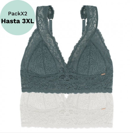 PACKX2 BRALETTE, NON WIRED, REMOVABLE PADDED, LANA, DORINA. LIMITED EDITION