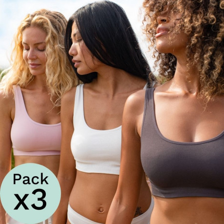 PACKX3 TOP SEAMLESS, NON WIRED, NON PADDED, FLO, DORINA. LIMITED EDITION.