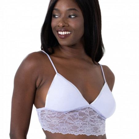 PACKX2 BRALETTE ENCAJE SIN AROS, RELLENO FINO EXTRAÍBLE, MODELO CRYSTAL, DORINA. LIMITED EDITION