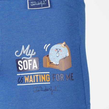 PACKX2 CALZONCILLOS BOXER "MY SOFA IS WAITING FOR ME". MR. WONDERFUL. LIMITED EDITION.