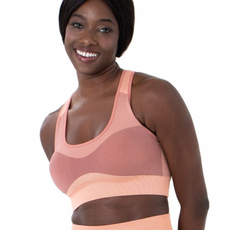 SPORTS BRA, MEDIUM SUPPORT, NON WIRED, REMOVABLE PADDED, ANTELOPE, DORINA. LIMITED EDITION.
