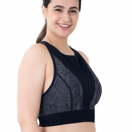 SPORTS BRA, MEDIUM SUPPORT, NON WIRED, REMOVABLE PADDED, NAVAJO, DORINA. LIMITED EDITION.