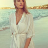 BATA DE NOVIA CREPE CON LUNARES, PROMISE BRIDAL.