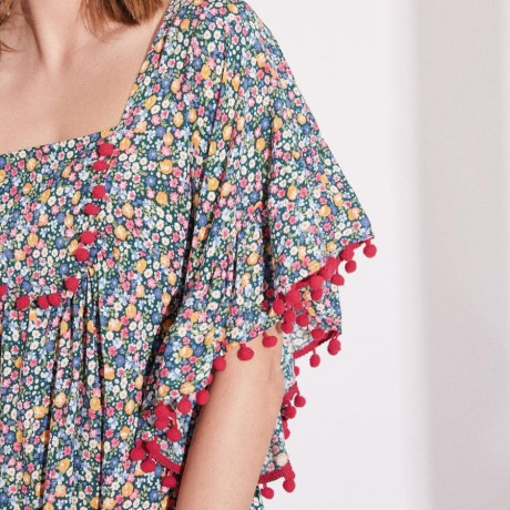 VESTIDO CORTO, ESTAMPADO FLORES, YSABEL MORA. LIMITED EDITION 2