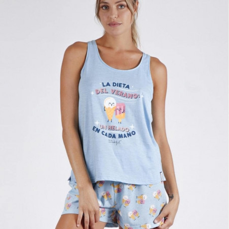 PIJAMA MUJER VERANO, "LA DIETA DEL VERANO", MR. WONDERFUL. LIMITED EDITION.