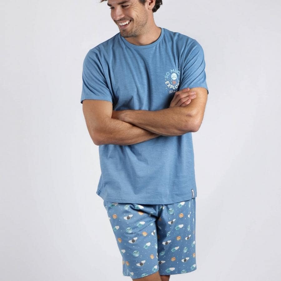 MEN'S SUMMER PYJAMAS, "SO MUCH TO EXPLORE". MR. WONDERFUL. LIMITED EDITION.
