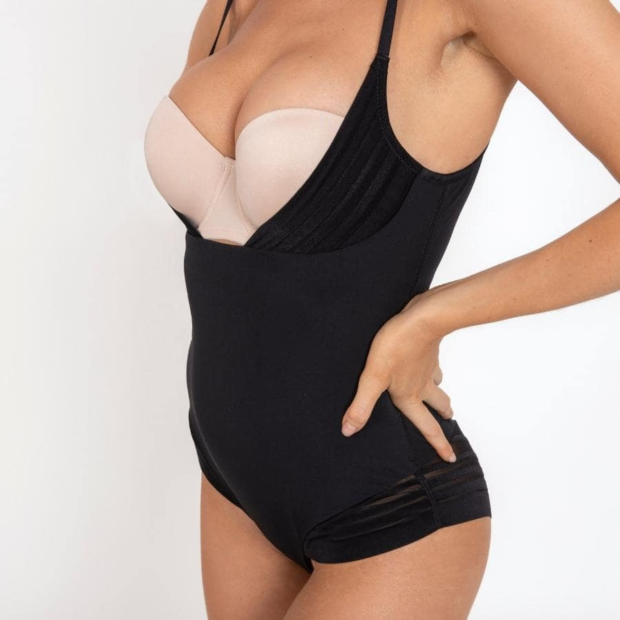 Dorina Pale Pink Open Bust Shaping Bodsyuit