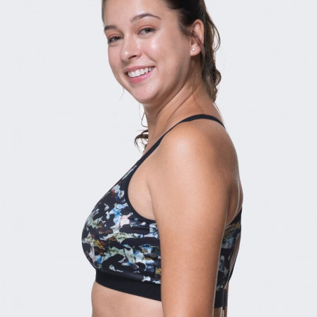 SPORTS BRA, MEDIUM SUPPORT, NON WIRED, PADDED, EQUADOR, DORINA. LIMITED EDITION.