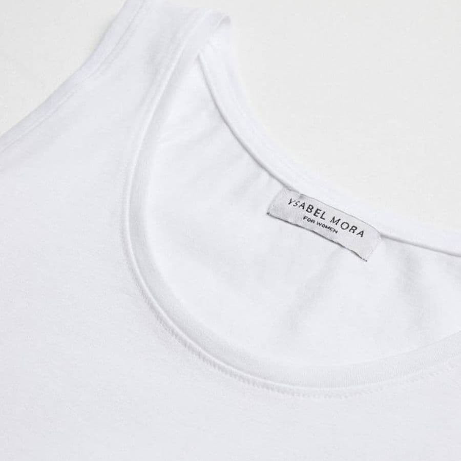 camiseta interior de algodón, tirante ancho, ysabel mora.