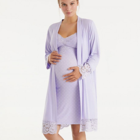 PREGNANCY AND NURSING DRESSING GOWN, PROMISE. LIMITED EDITION.