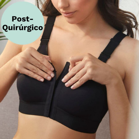 SUJETADOR POST-QUIRÚRGICO, SIN AROS Y ABROCHADO DELANTE, SELENE CARE.