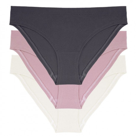 PACKX3 BRAGUITAS SEAMLESS, CORTE MIDI, MODELO FLO, DORINA. LIMITED EDITION.