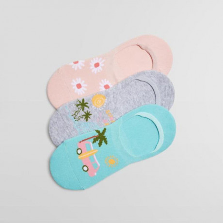PACKX3 COTTON INVISIBLE SOCKS, YSABEL MORA.