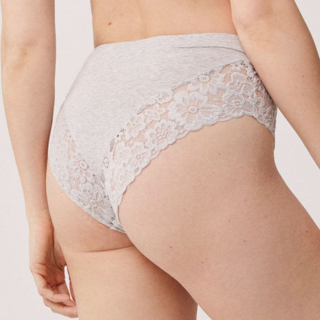HIGH WAISTED BRIEF, COTTON AND LACE, YSABEL MORA.