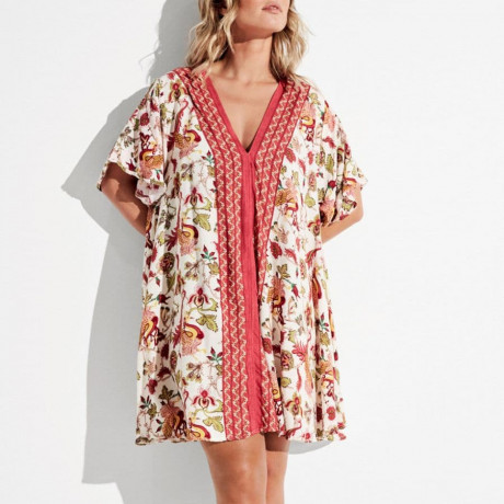 KAFTAN DE PLAYA ESTAMPADO, GISELA. LIMITED EDITION.