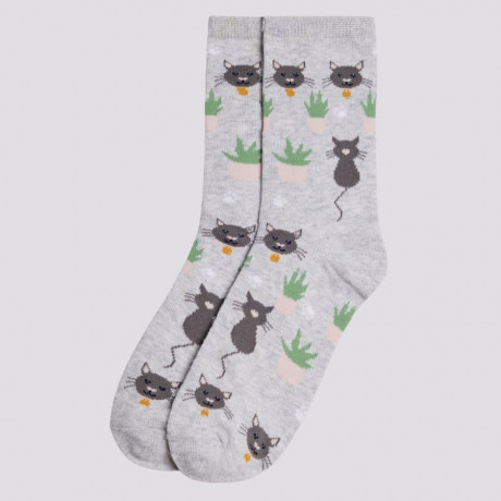 Calcetines estampados gatitos, ysabel mora.