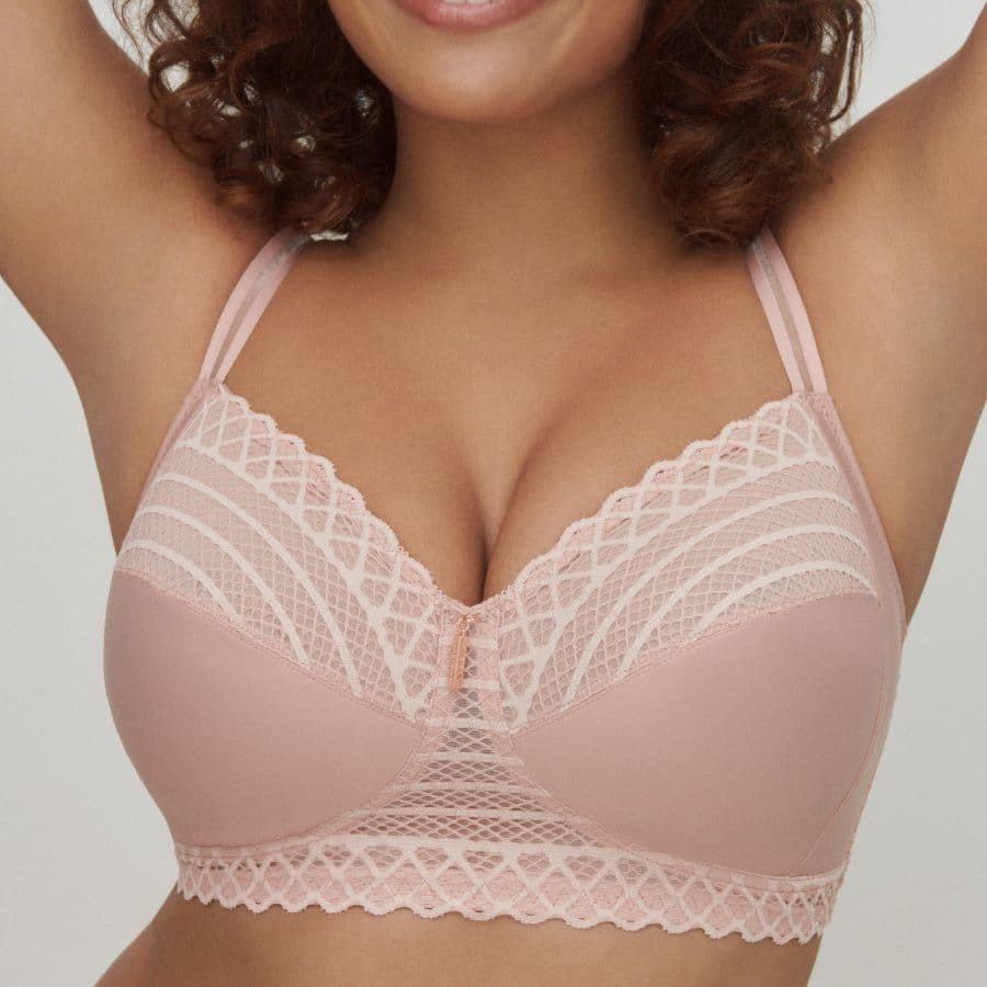 minimizer bralette, non wired, non padded, east end, primadonna twist.