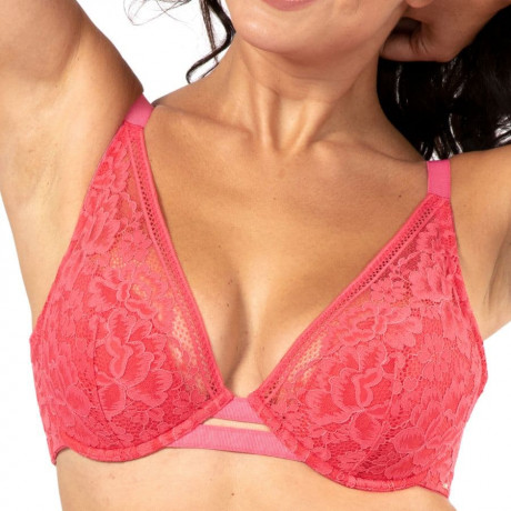 sujetador bralette encaje flores, modelo unity, dorina....