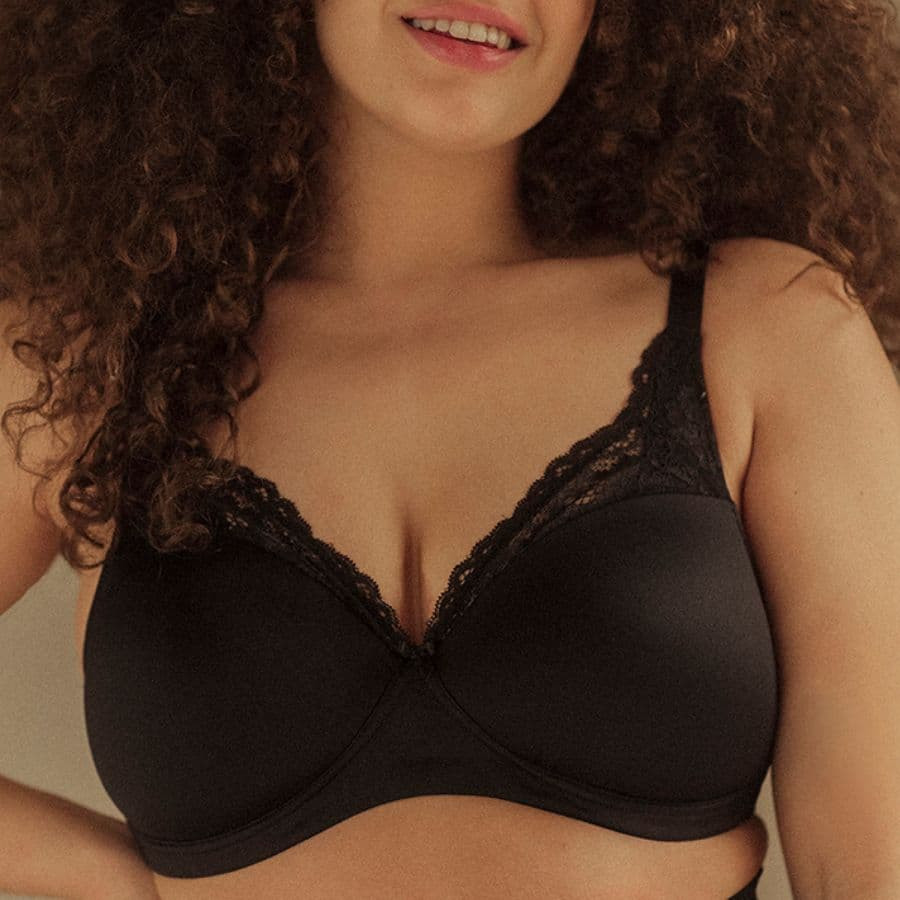 full cup bra, non wired, padded, angele, sans complexe.