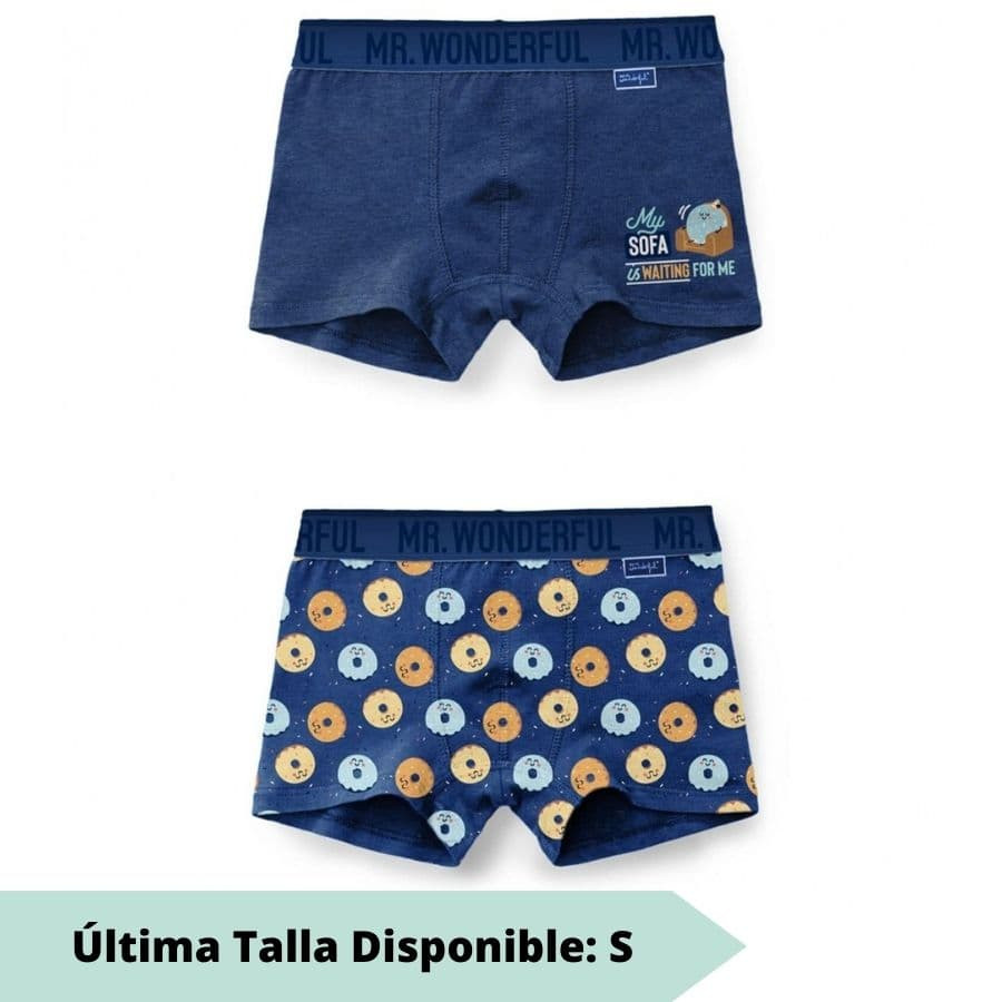 packx2 calzoncillos boxer "my sofa is waiting for me". mr. wonderful.
