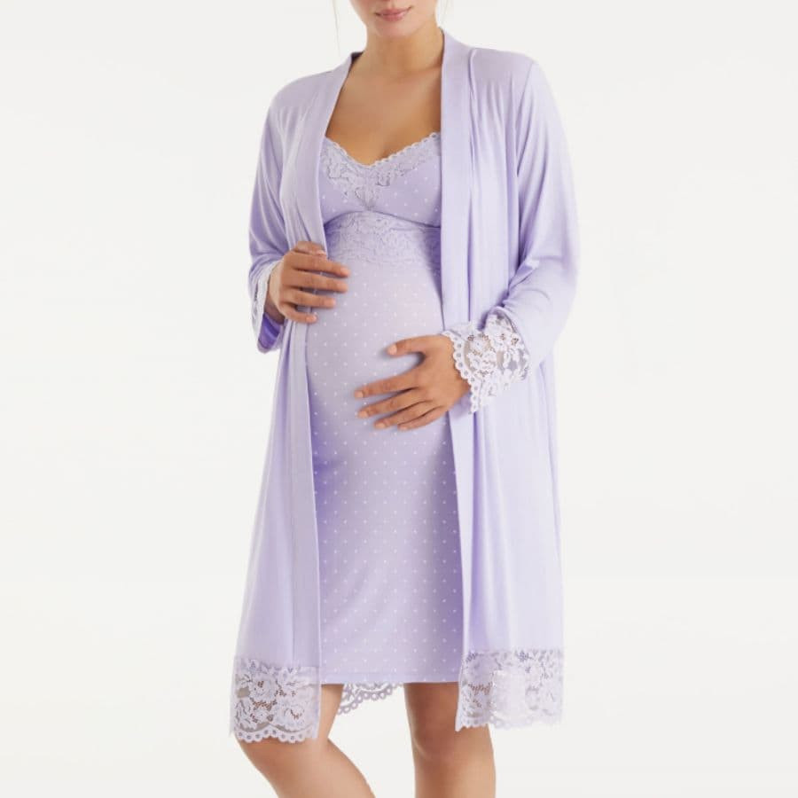 pregnancy and nursing dressing gown, promise. limited edition.
