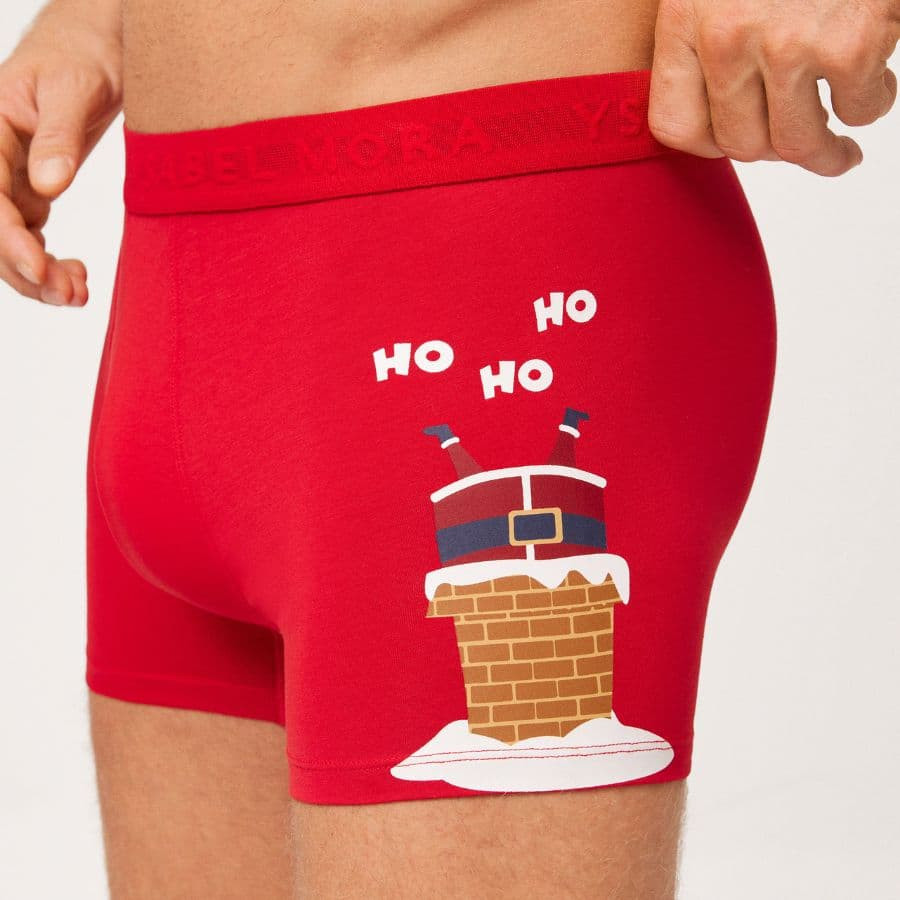 Calzoncillos boxer rojos, especial navidad,...