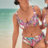 Minimizer bikini top + bikini full briefs, island in the sun, rosa faia.