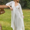 Long bridal gown, promise.