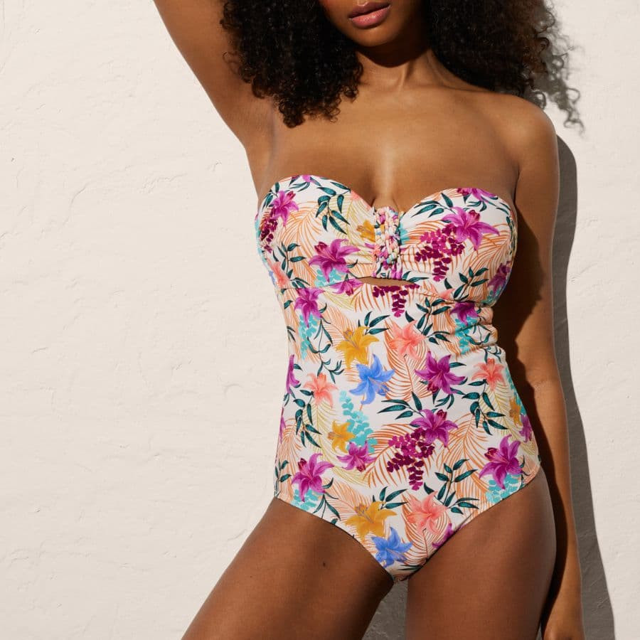 Strapless swimsuit, underwired, padded, ysabel mora.