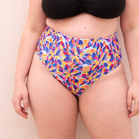 Braga bikini talle alto estampada, efecto moldeador, singular swim.