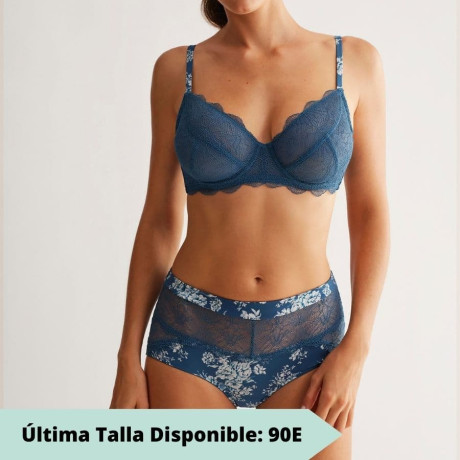 Full cup bra, underwired, non padded + high waisted...