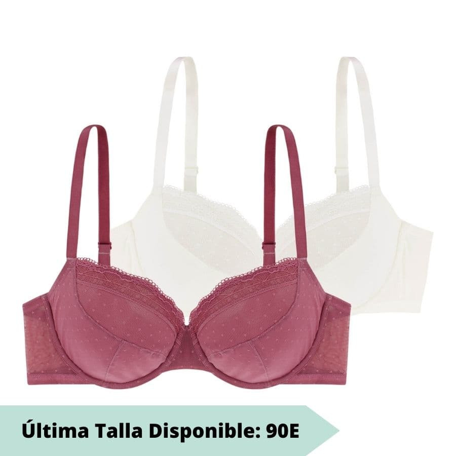 packx2 full cup bra, underwired, non padded, theo, dorina.