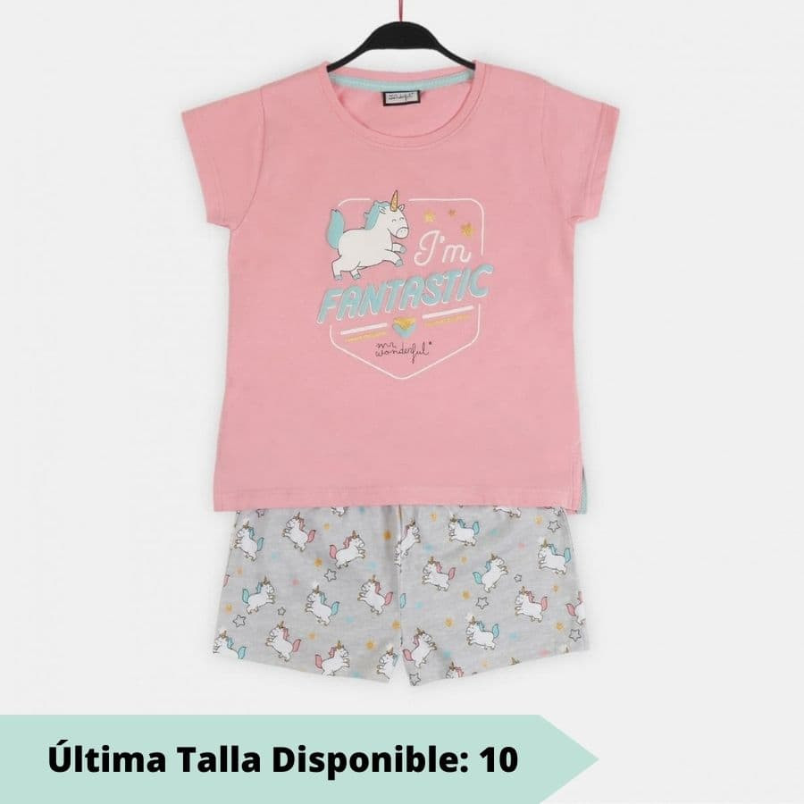 GIRL'S SUMMER PYJAMAS, "I'M FANTASTIC". MR. WONDERFUL.