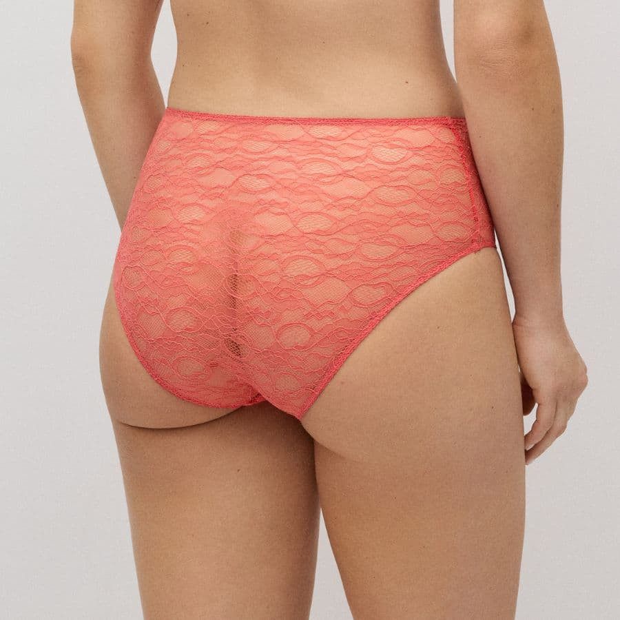 Braguita talle alto, encaje floral, ysabel mora.