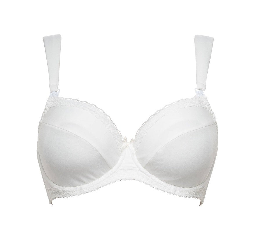 Cotton nursing bra, underwired, New Calin model, Sans Complexe. Up to F cup.