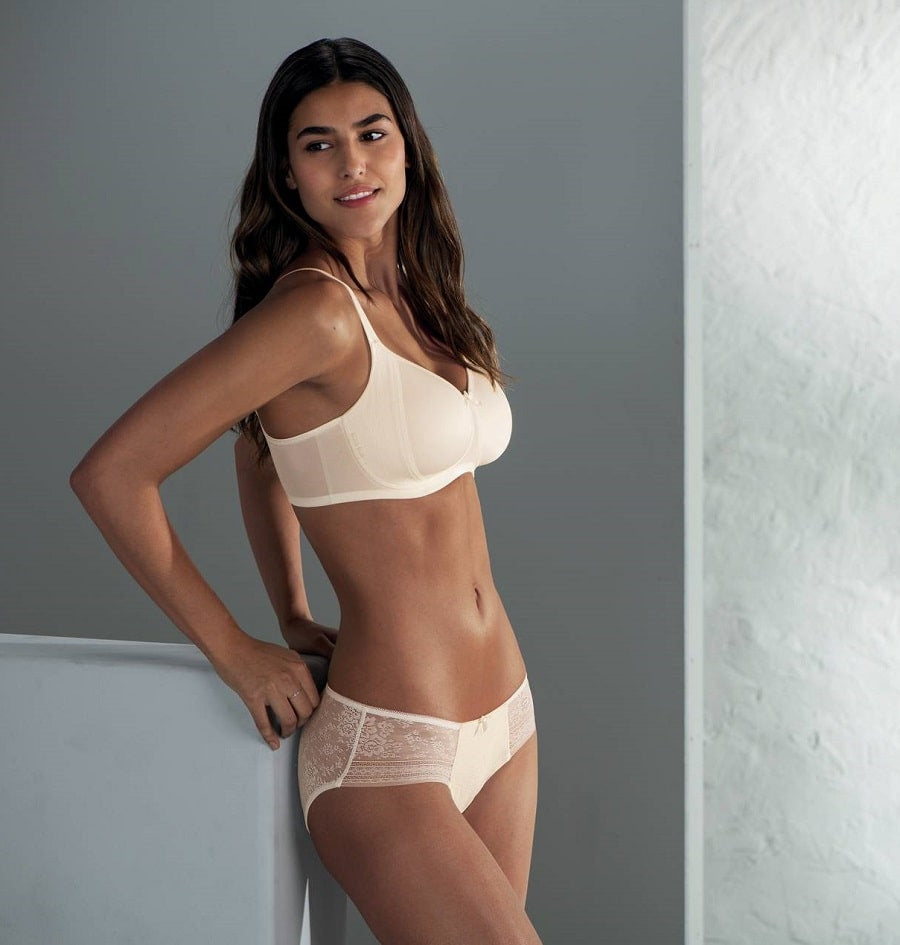 Braguita de corte midi encaje, fleur de rosa faia.