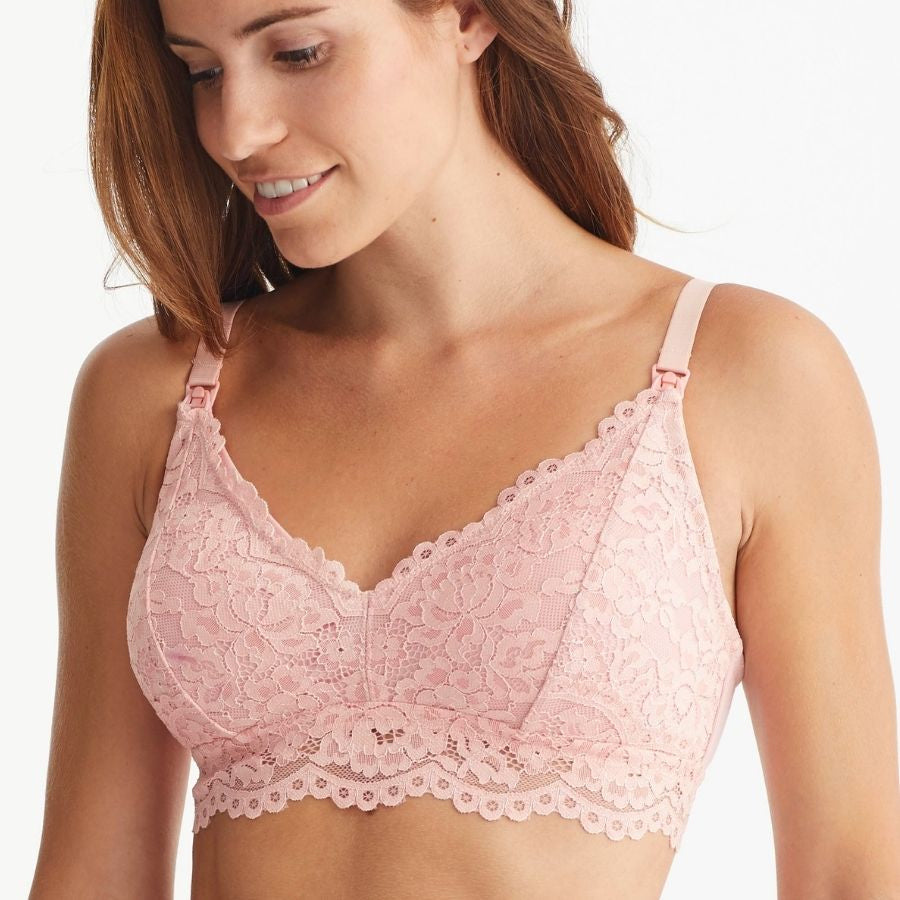 bralette lactancia encaje, sin aros, relleno fino extraíble, promise.