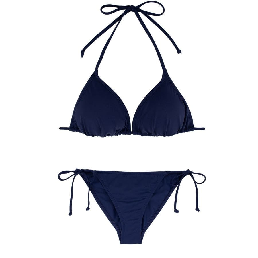 conjunto bikini triángulo sin aros, cambria de dorina.
