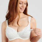 Cotton nursing bra, underwired, New Calin model, Sans Complexe. Up to F cup.