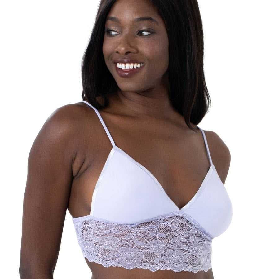 packx2 bralette encaje sin aro y relleno, crystal de dorina.