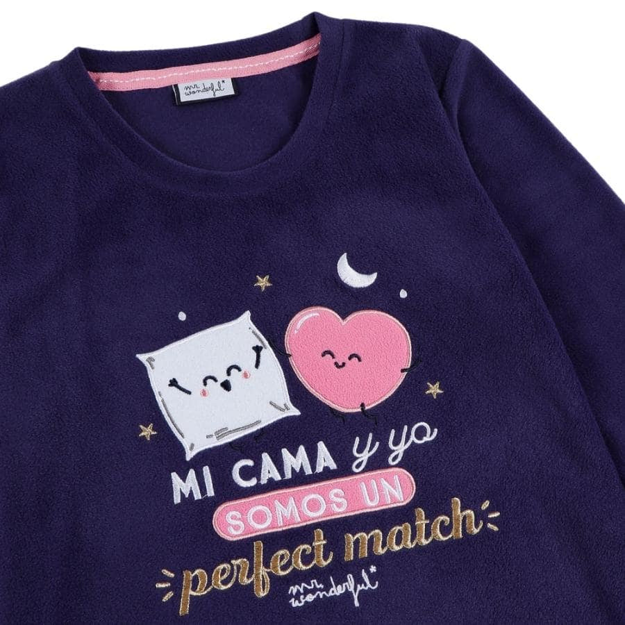 Girls' fleece pyjamas, "my bed and I". Mr. Wonderful.