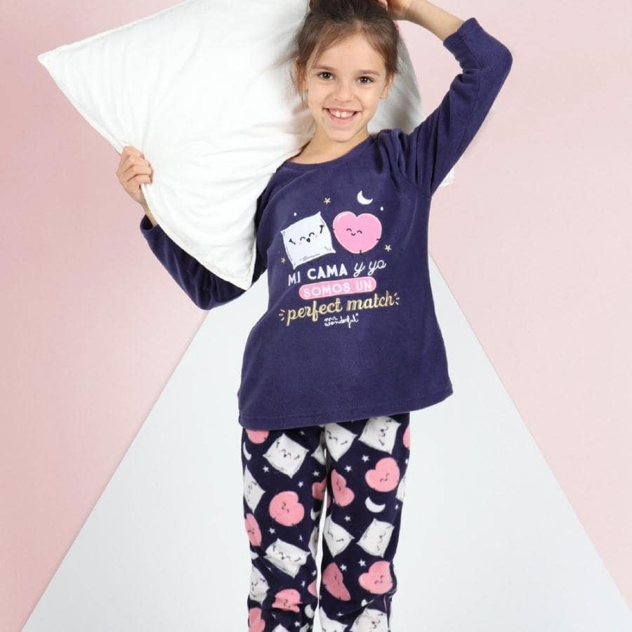 Girls' fleece pyjamas, "my bed and I". Mr. Wonderful.