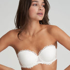 Strapless balconette bra, underwired and padded, Jane, Marie Jo. Bridal special.