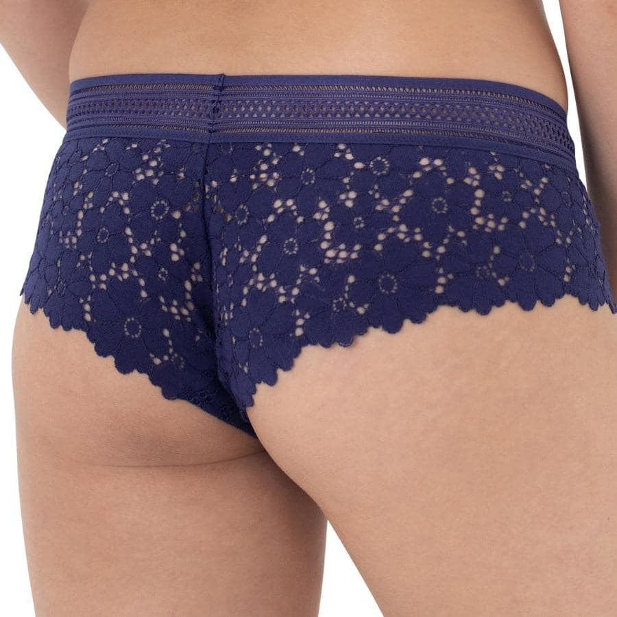 braga corte short de encaje floral, lyra de dorina.