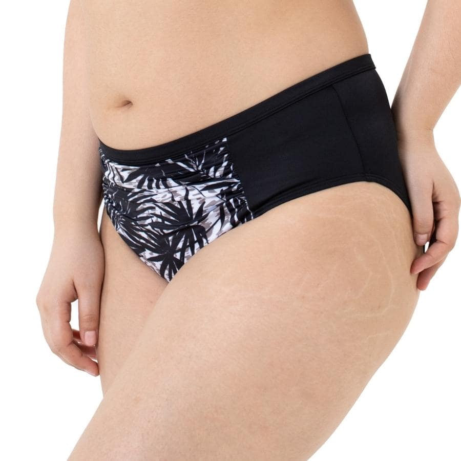 braga bikini de talle alto estampada, bako de dorina.