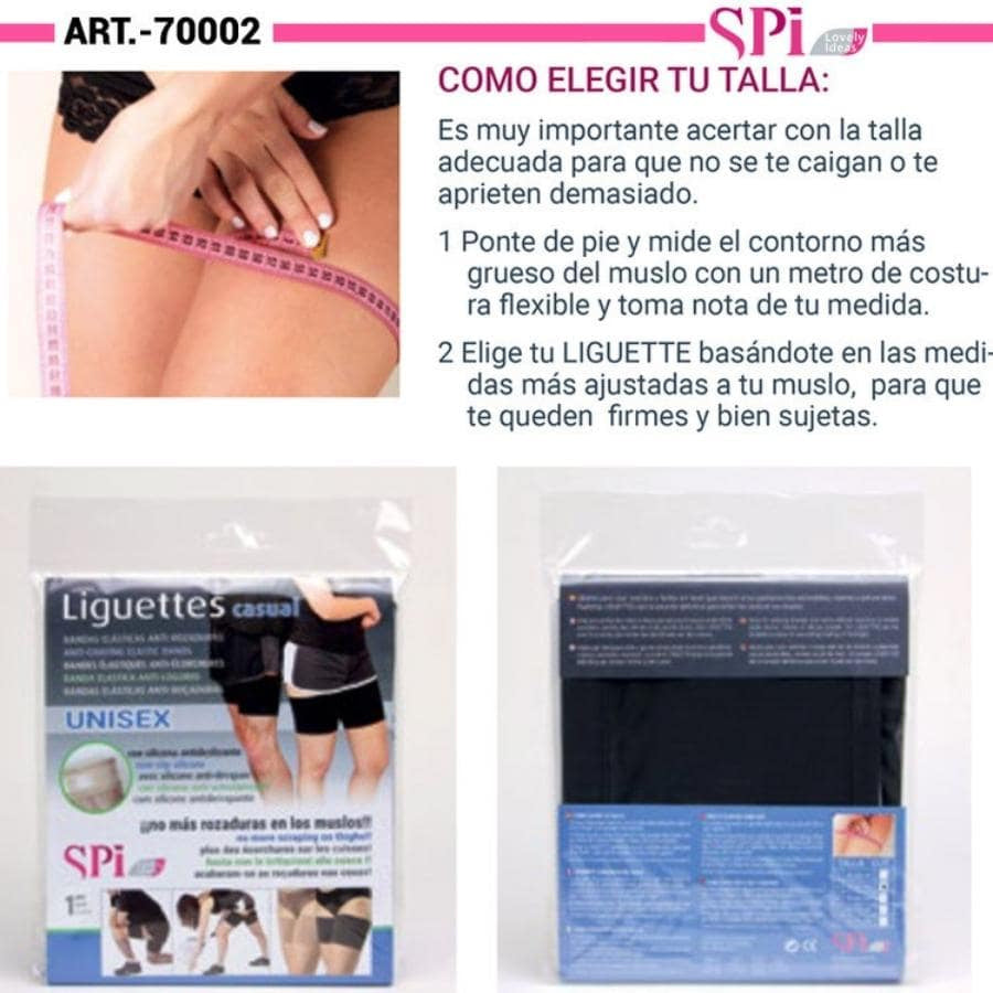 banda anti roces muslos, encaje floral, spi.