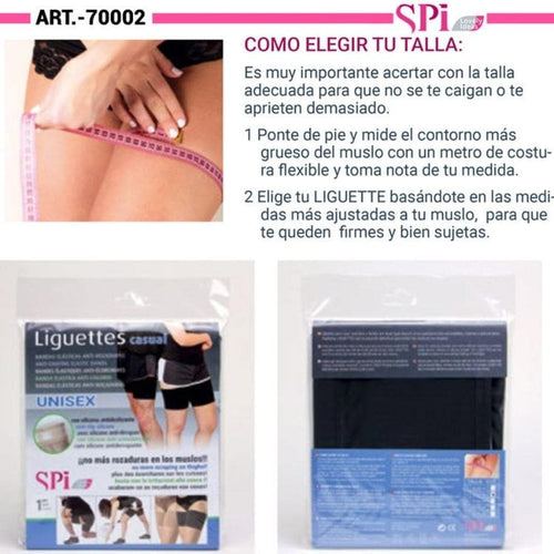 banda anti roces muslos, encaje floral, spi.