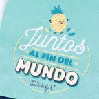 Girls' summer pajamas, "together to the end of the world," Mr. Wonderful.