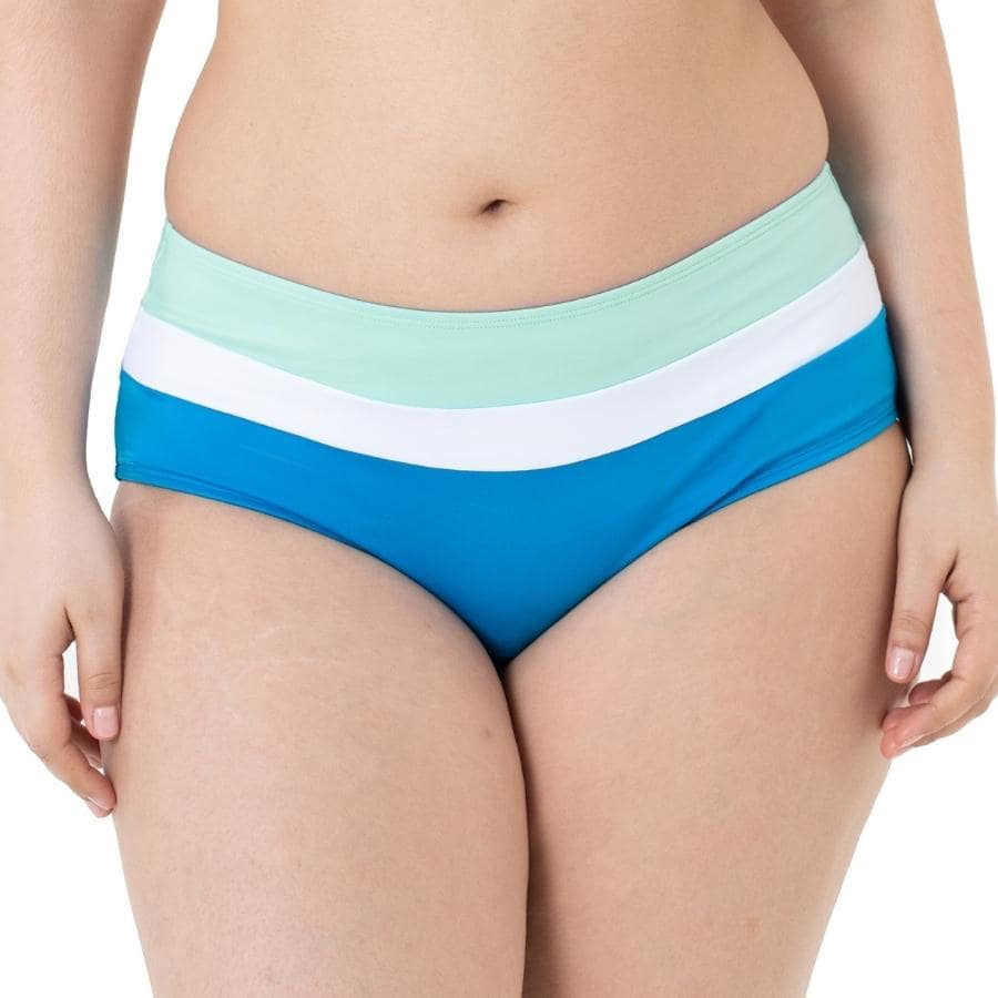 High-waisted tricolor bikini briefs, Lawaki by Dorina.